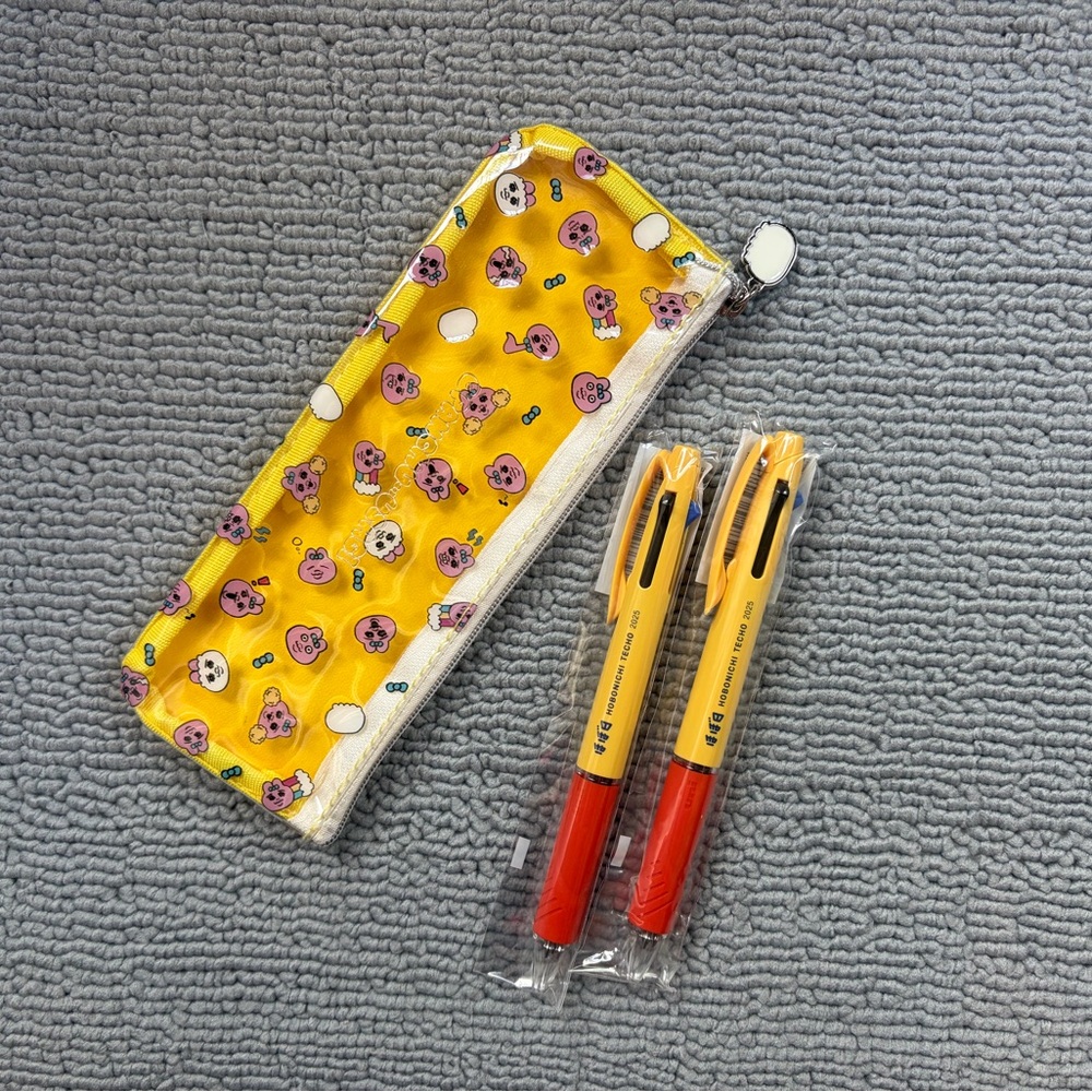 Hobonichi Banded Pencil Case + 2025 Multicolored Ballpoint Pens *2